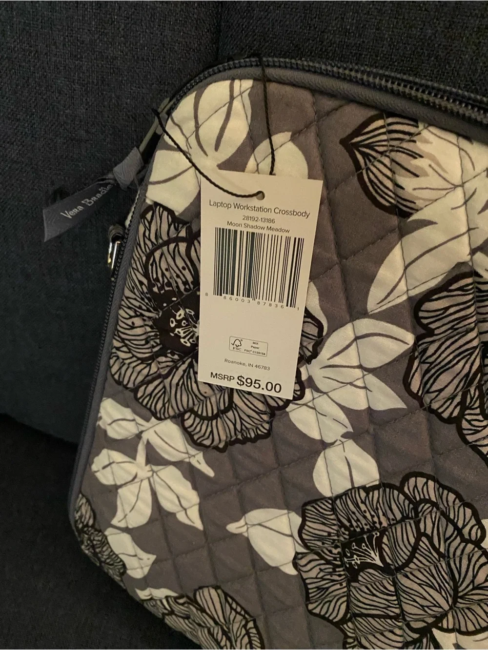 Vera Bradley quilted crossbody laptop bag (D-1)